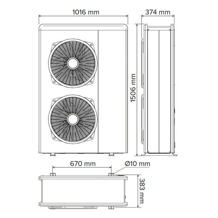 Реверсивний тепловий насос повітря/вода Ariston NIMBUS COMPACT 150 S NET R32 (3302230)  зображення 5