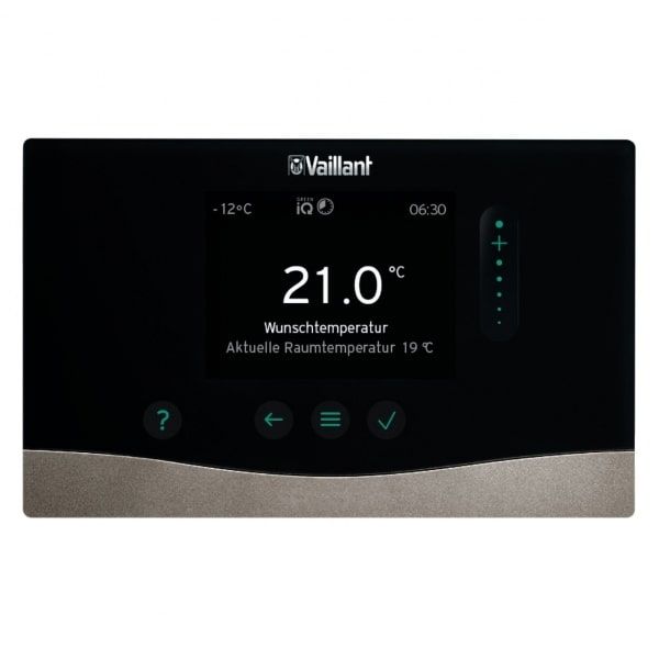 Бездротовий прилад для дистанційного регулювання окремого контуру опалення з сенсорним керуванням Vaillant VR 92 f (0020260939)  зображення 1